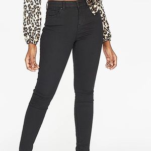 Mid-Rise Push-Up Charcoal Skinny Jeans